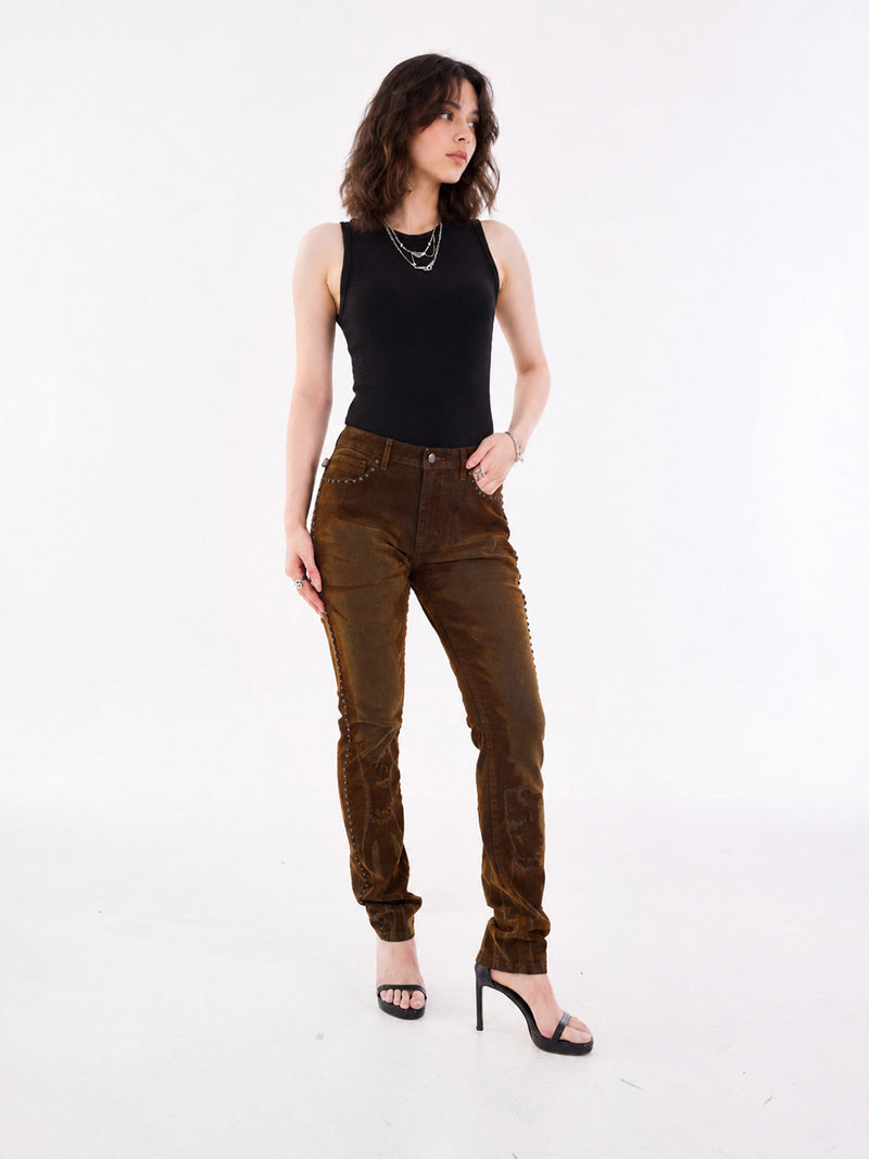 Kaia Side Stud Straight Jean