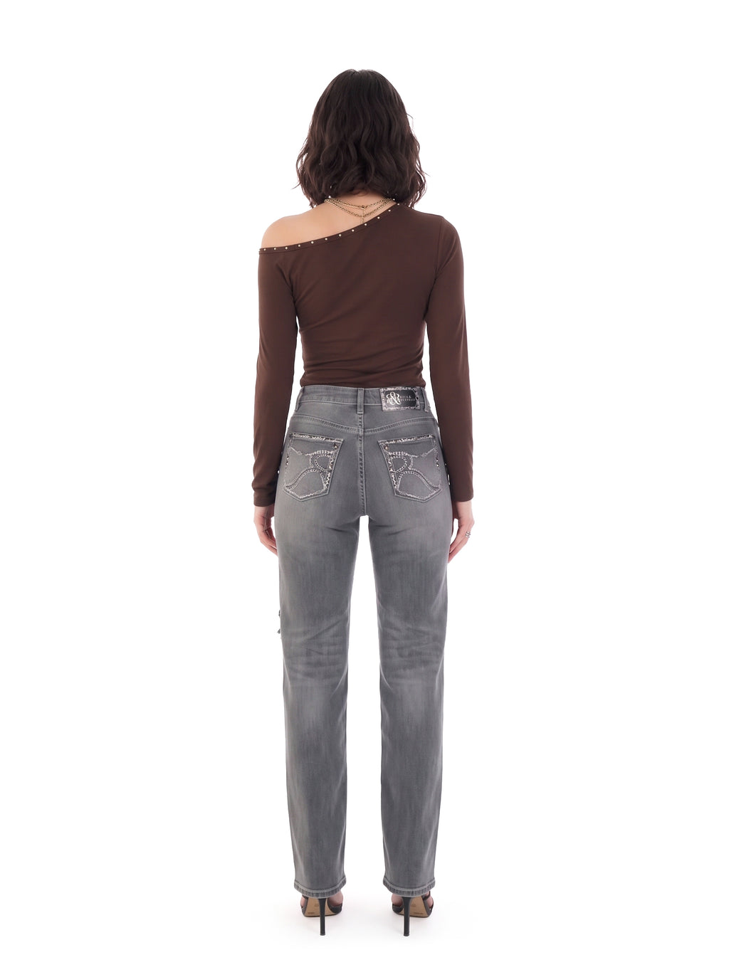 Kaia Knee Cutout Straight Jean