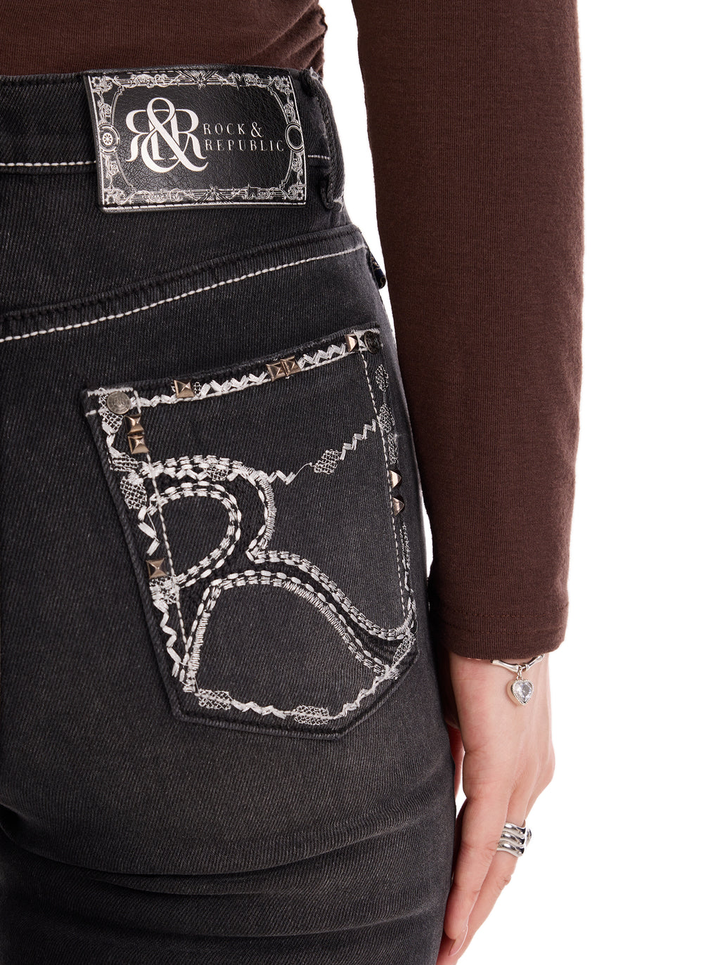 Kaia Knee Cutout Straight Jean