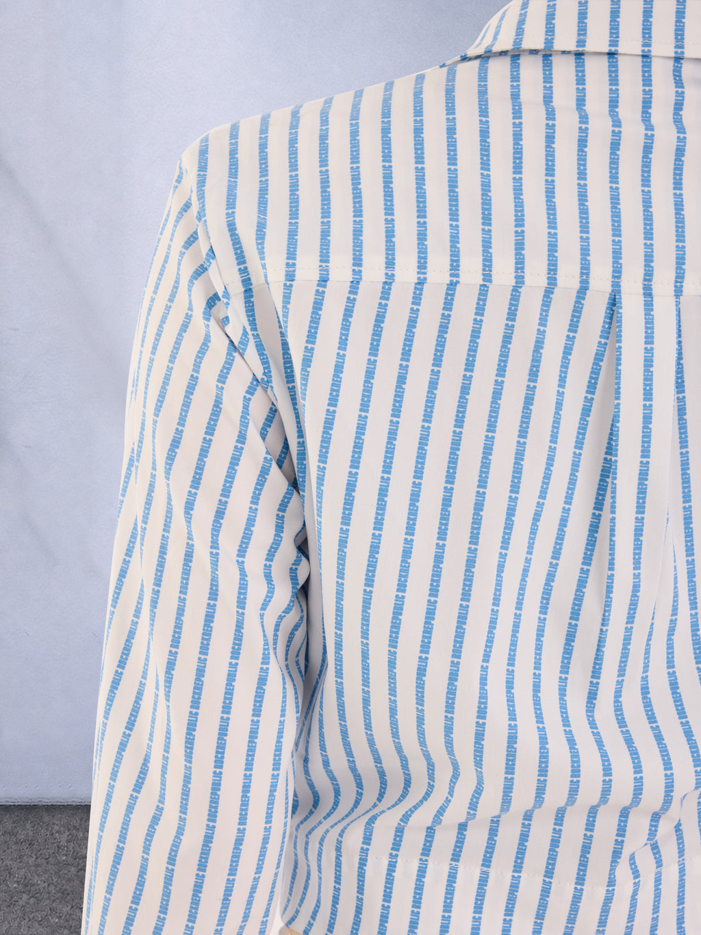 Riley Blue Stripe Cropped Shirt