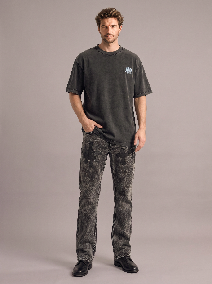 Blue Rose Logo Relaxed T-Shirt
