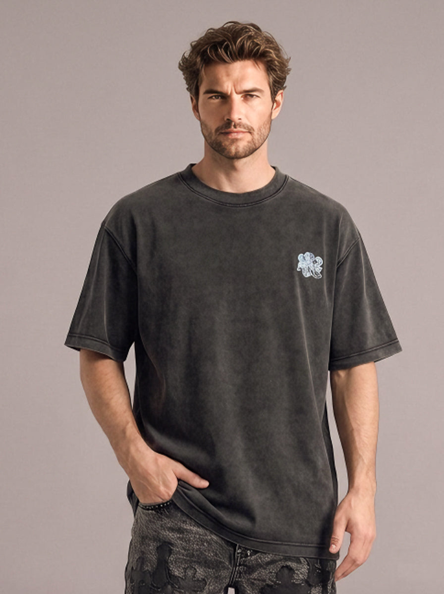 Blue Rose Logo Relaxed T-Shirt