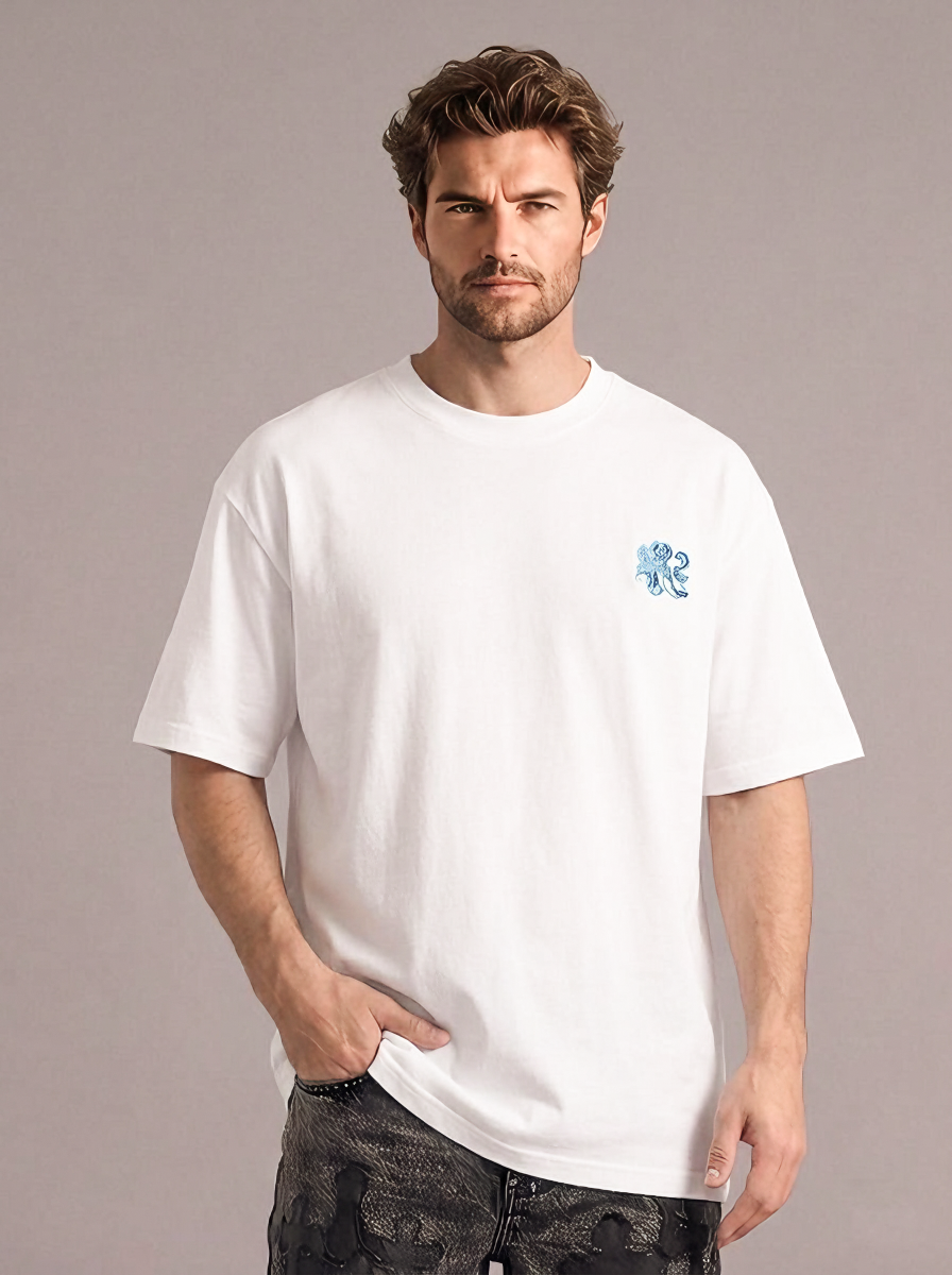 Blue Rose Logo Relaxed T-Shirt