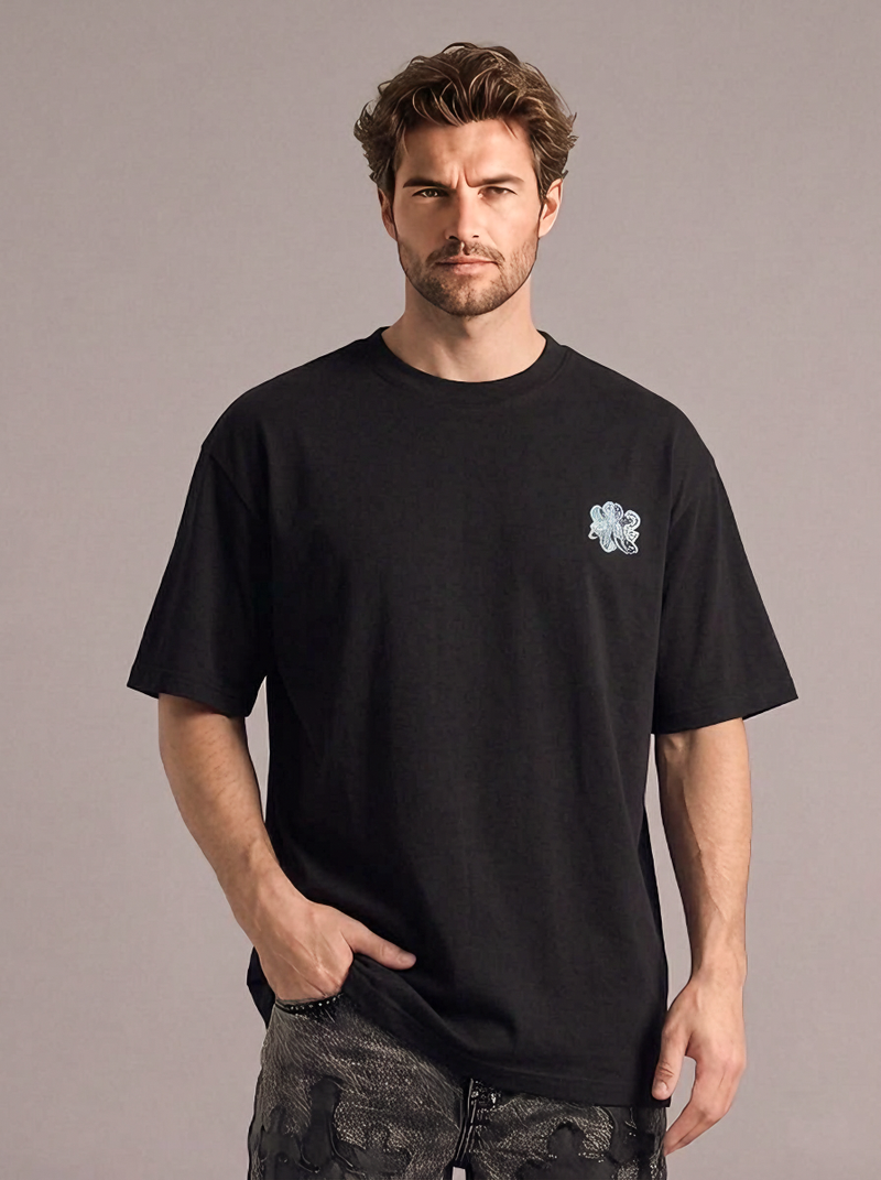 Blue Rose Logo Relaxed T-Shirt
