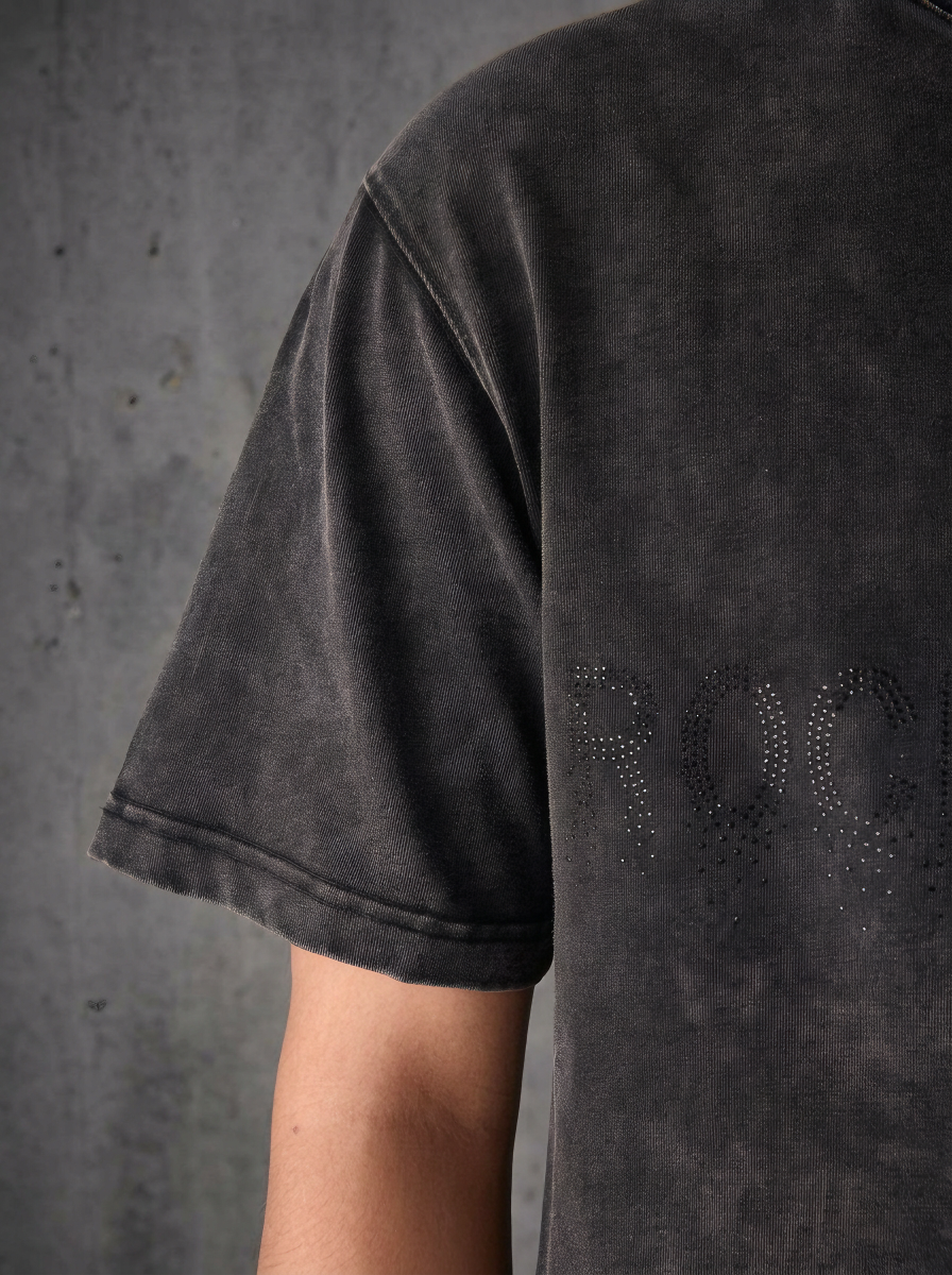 Tonal Rhinestone Logo Relaxed T-Shirt