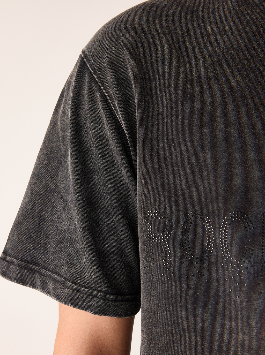 Tonal Rhinestone Logo Relaxed T-Shirt