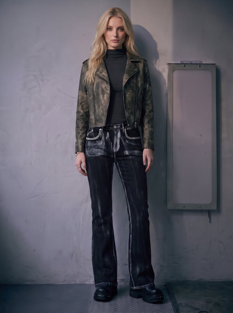 Fever Crystal Trim Bootcut Jean