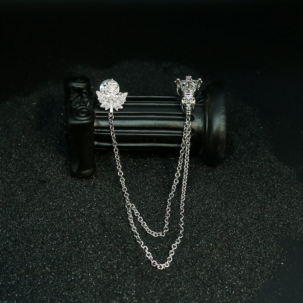 Chain-Embellished Brooch