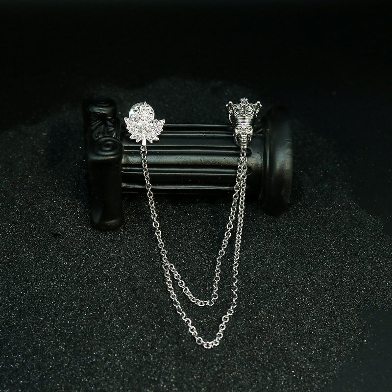 Chain-Embellished Brooch