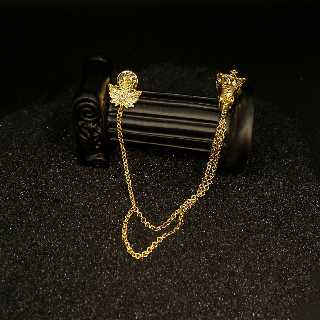 Chain-Embellished Brooch