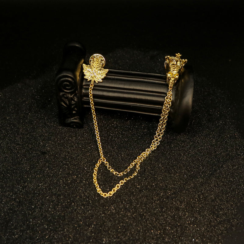Chain-Embellished Brooch