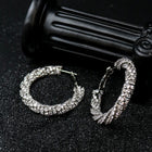 Cubic Zirconia Pavé Hoop Earrings