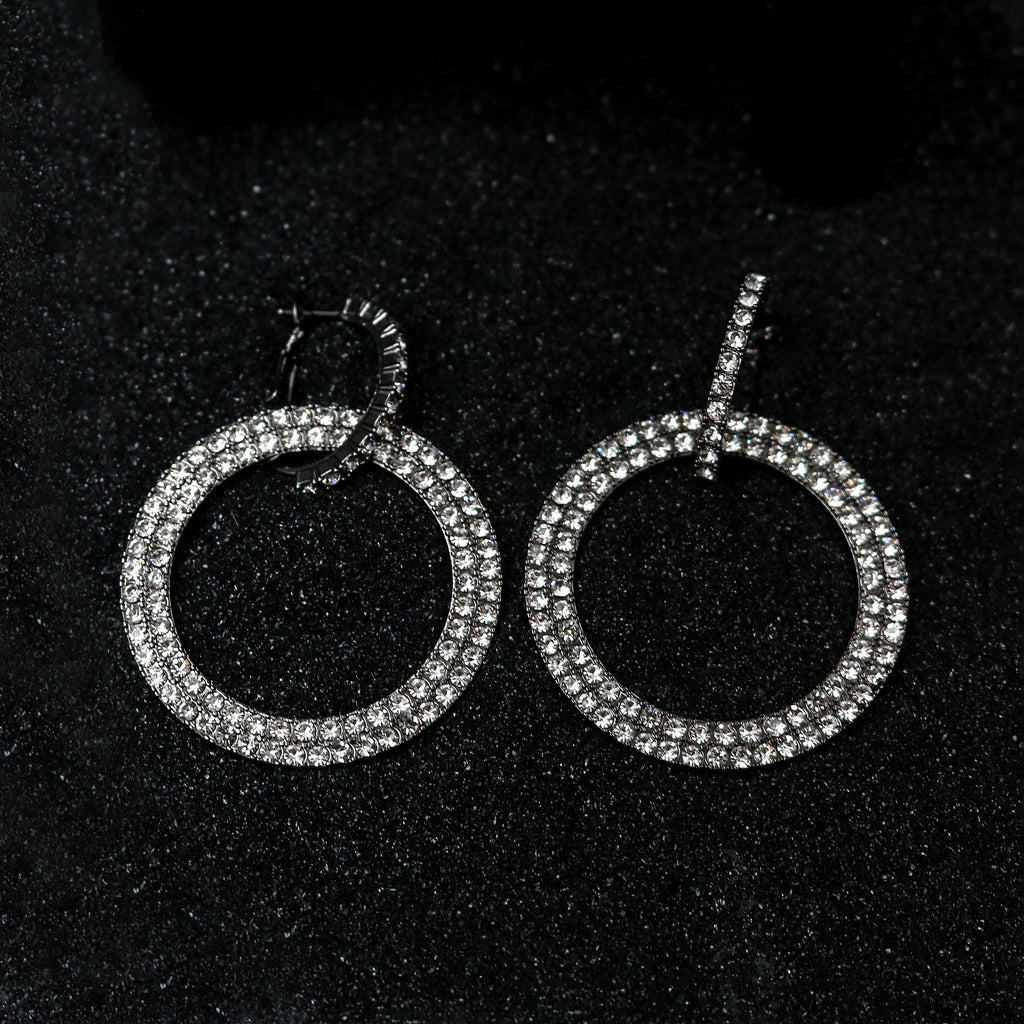 Cubic Zirconia Orbit Circle Earrings