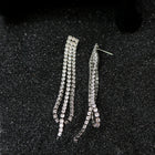Cubic Zirconia Fringe Drop Earrings