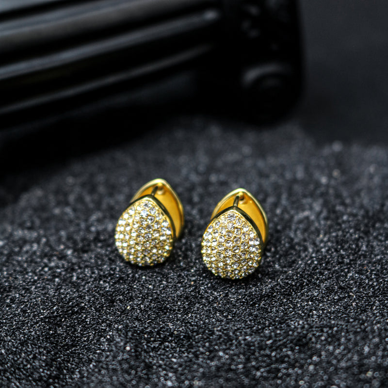 Pavé Teardrop Stud Earrings