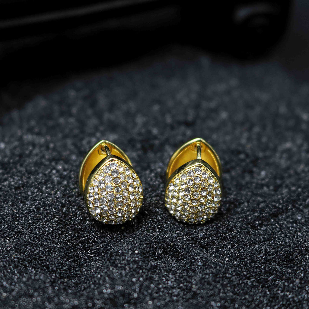 Pavé Teardrop Stud Earrings