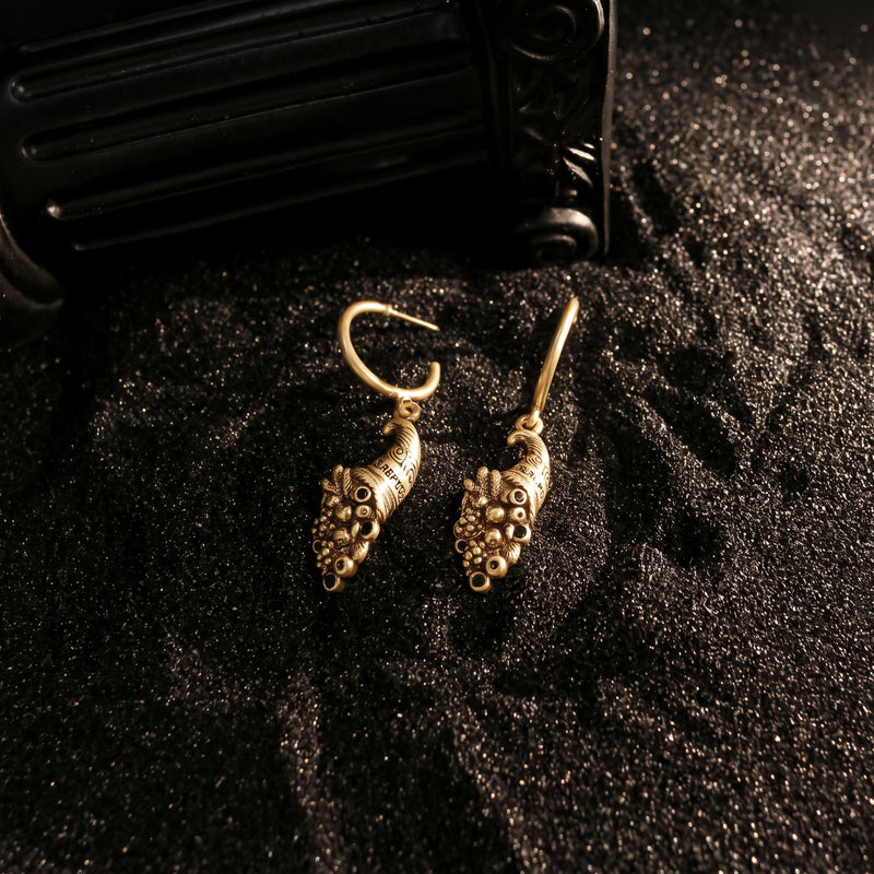 Sculpted Fish Charm Dangle Earrings