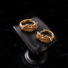 Rose Wing Zircon Hoop Earrings