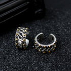 Two-Tone Rope-Detail Open Ring
