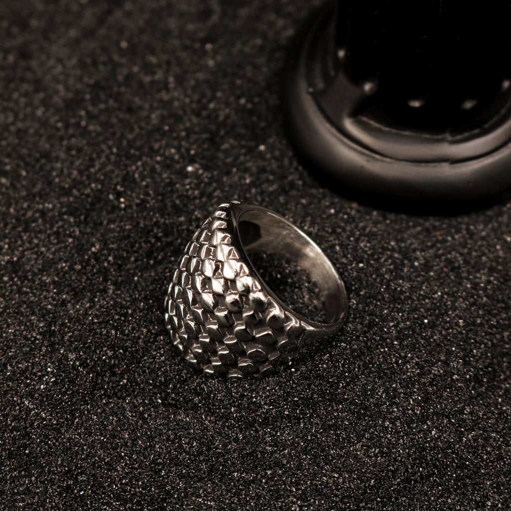 Textured Mosaic Signet Ring