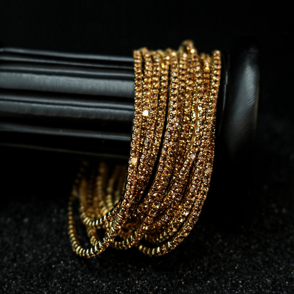 Multi Row Cubic Zirconia Wristband