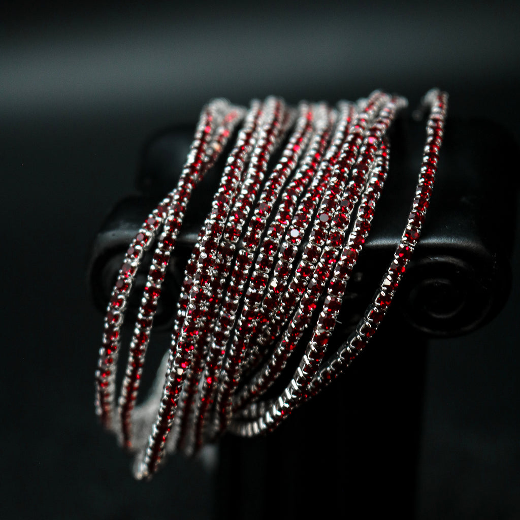 Multi Row Cubic Zirconia Wristband