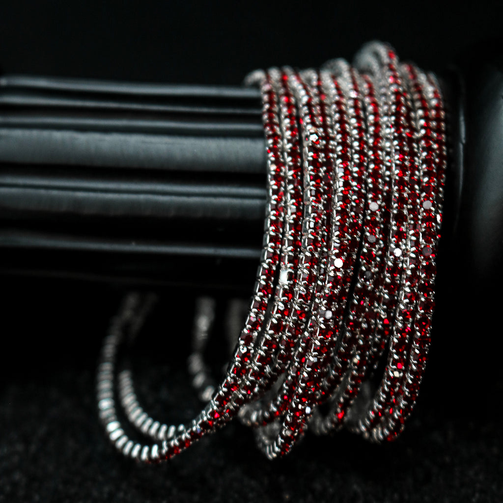 Multi Row Cubic Zirconia Wristband