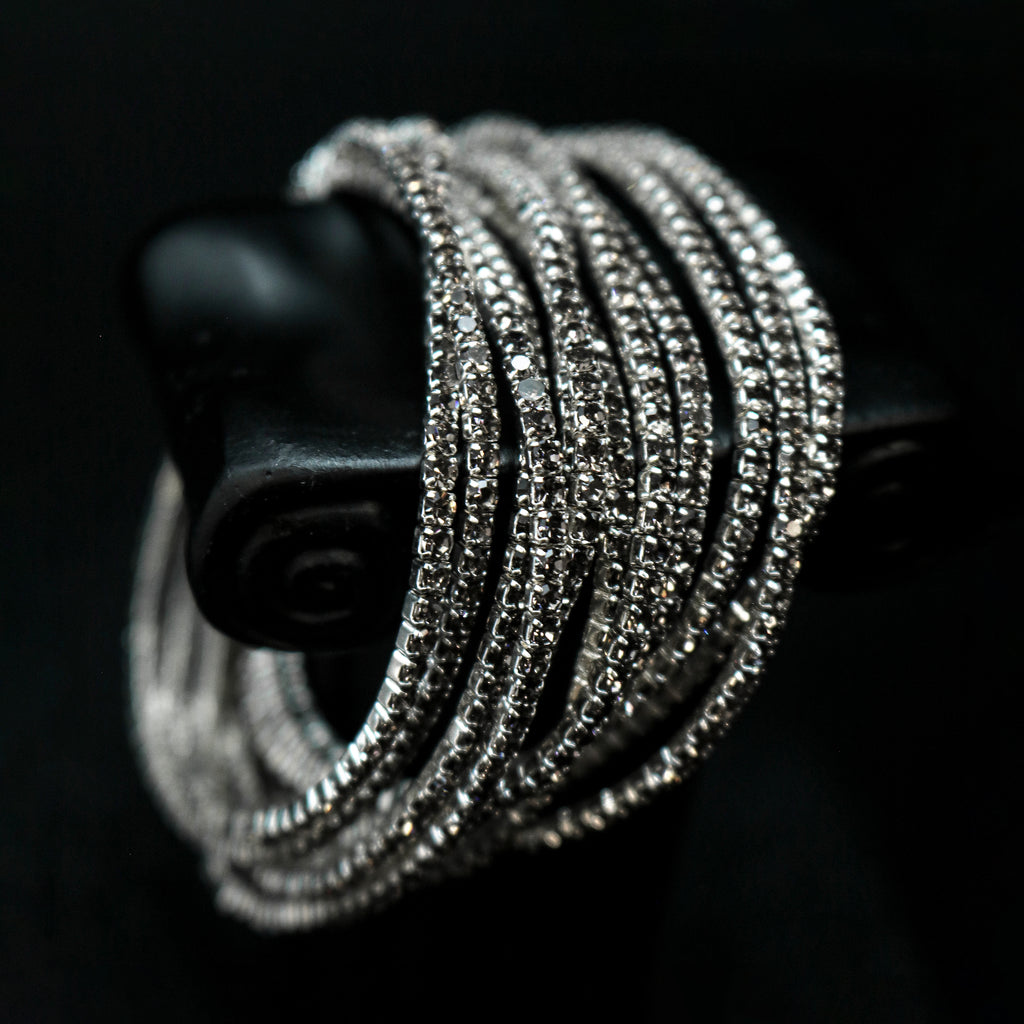 Multi Row Cubic Zirconia Wristband