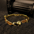 Layered Heart Leopard-Print Link Wristband
