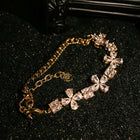 Zircon Blossom Bow Chain Wristband