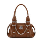 Satchel Handbag with Silver Chain and RR Logo Detail