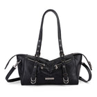 Dual Zip Top Handle Bag with RR Logo Hardware and Ring Detail