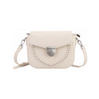 Shield Lock Saddle Crossbody Bag