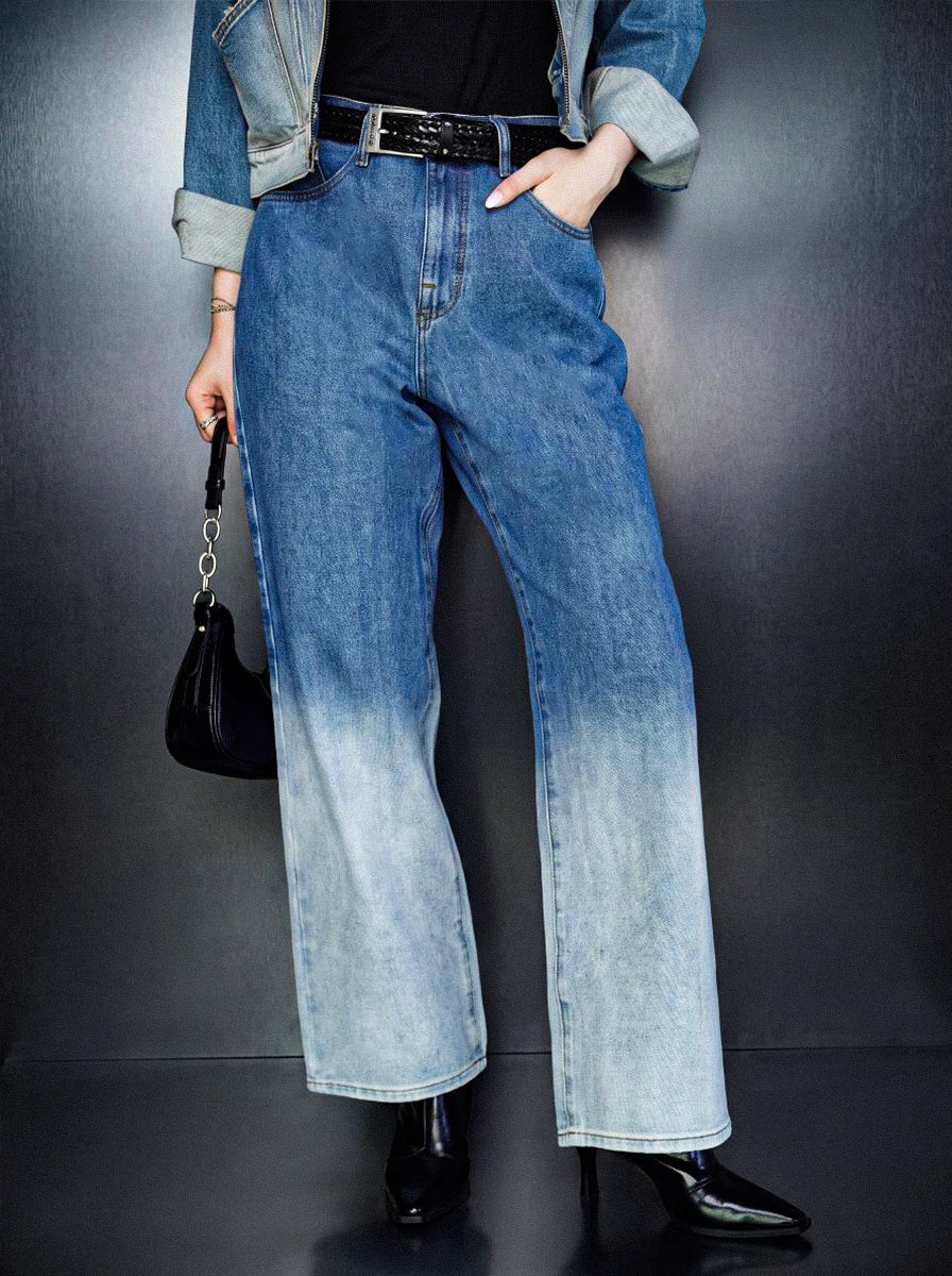 Kendall Ombre Wide Leg Jean