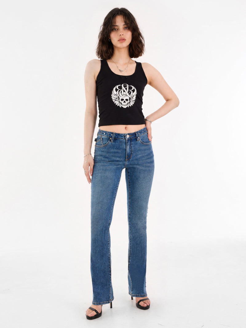 Fever Side Stud Bootcut Jean
