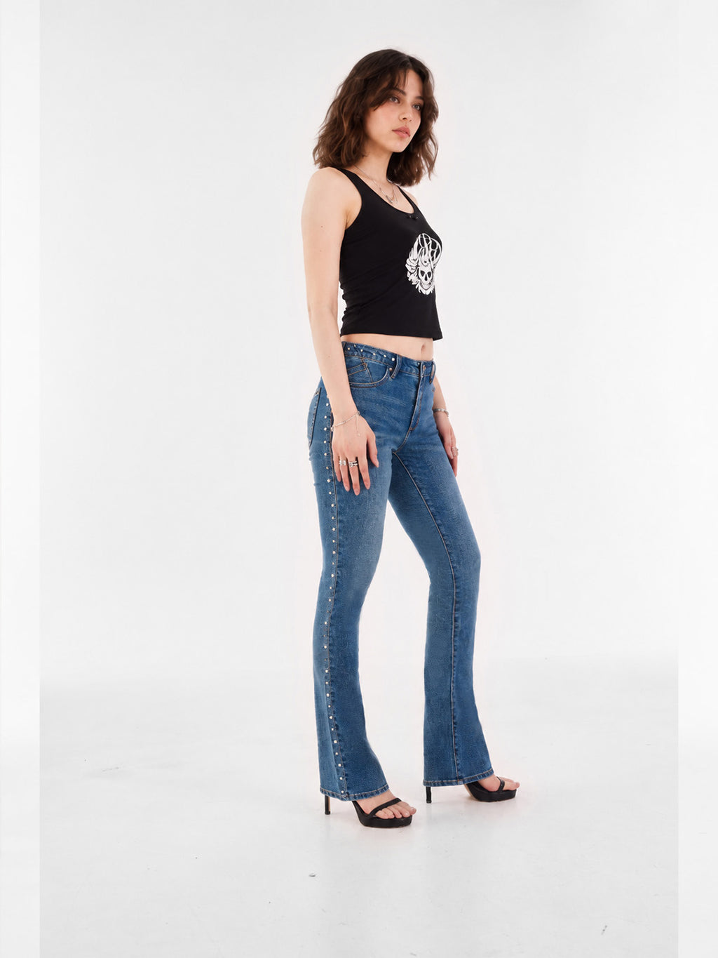 Fever Side Stud Bootcut Jean