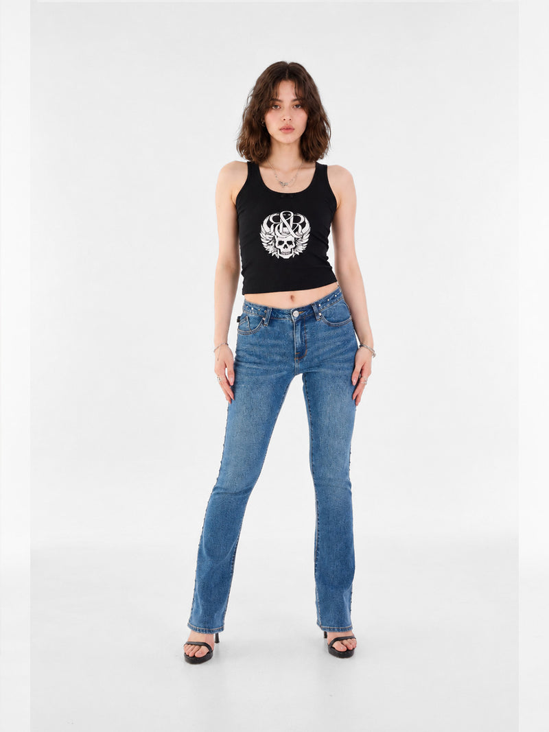Fever Side Stud Bootcut Jean