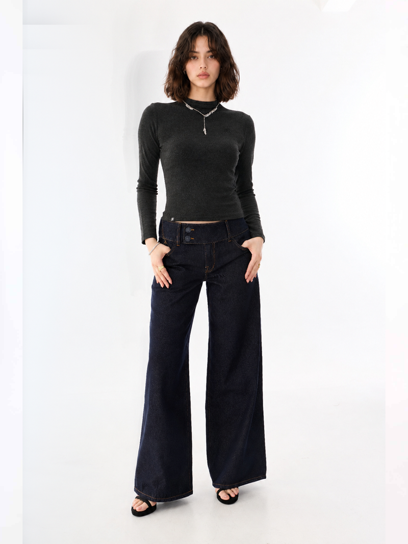 Kaia Rhinestone Pocket Straight Jean