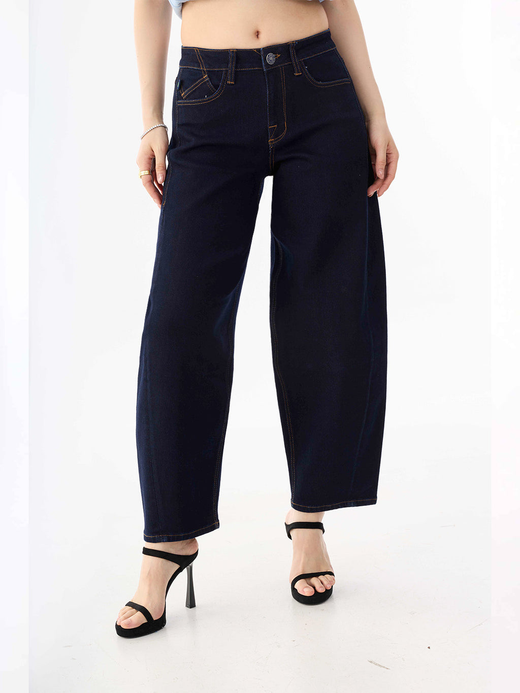Kendall Dark Rinse Wide Leg Jean