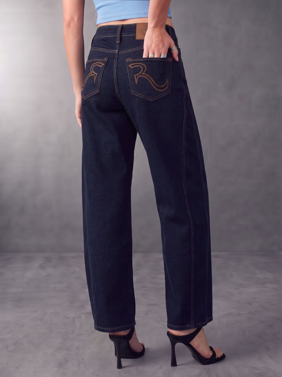 Kendall Dark Rinse Wide Leg Jean