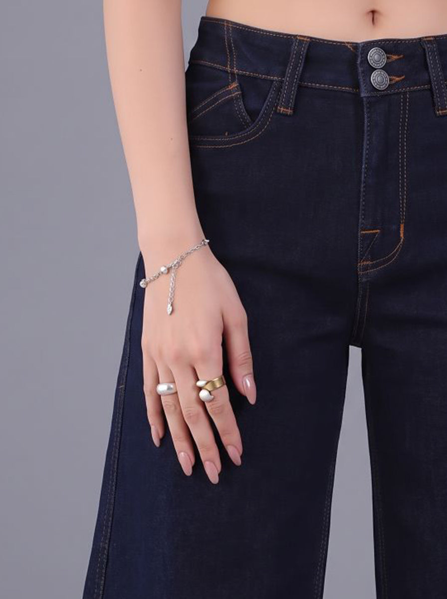 Kendall R Stitch Barrel Leg Jean