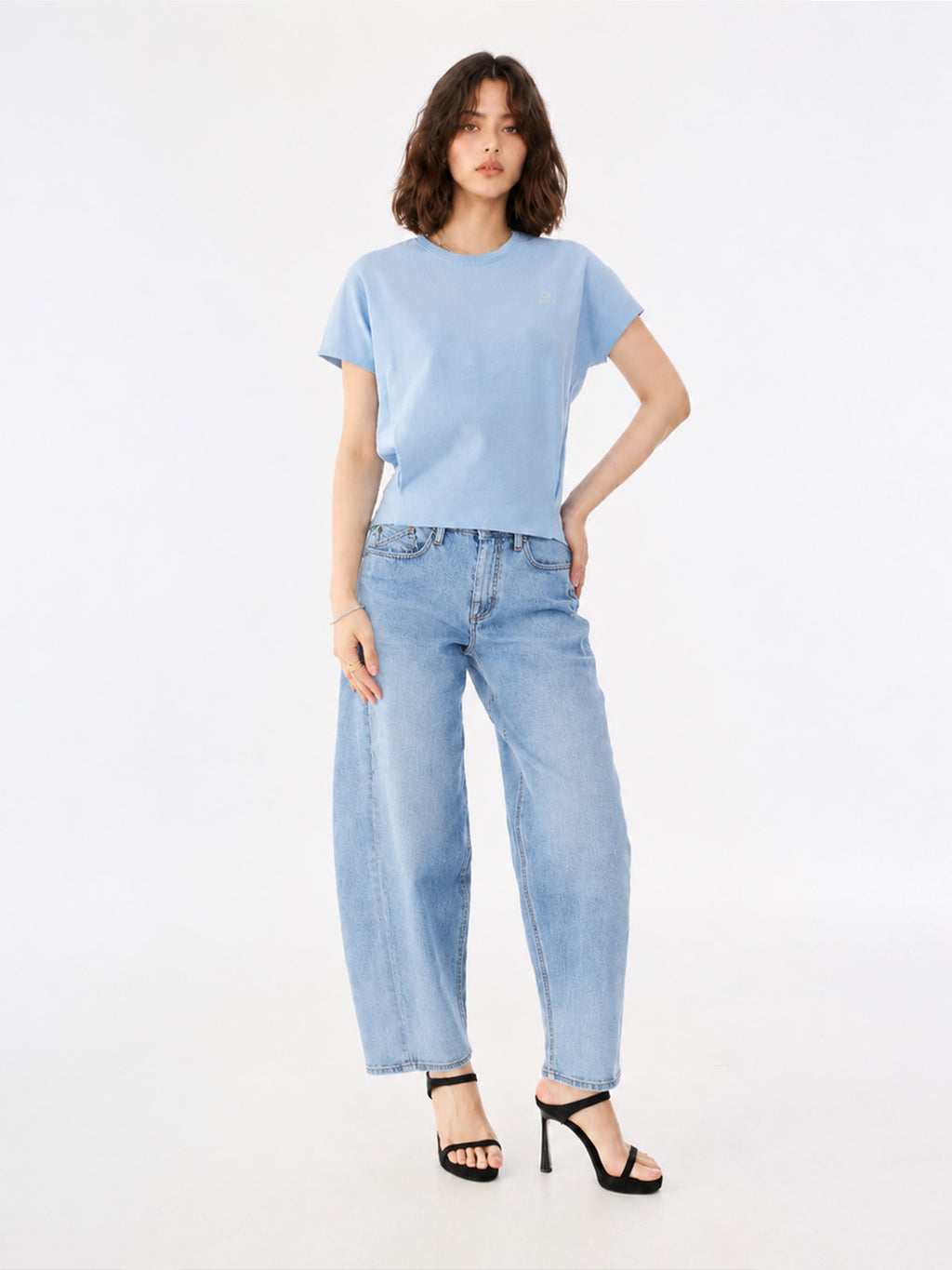 Kendall Dark Rinse Wide Leg Jean