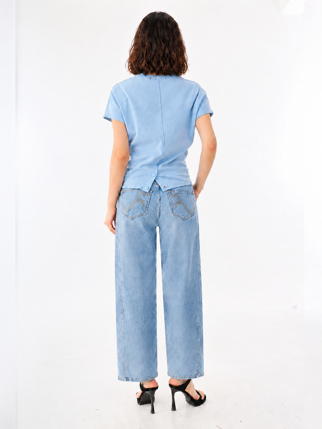 Kendall Dark Rinse Wide Leg Jean