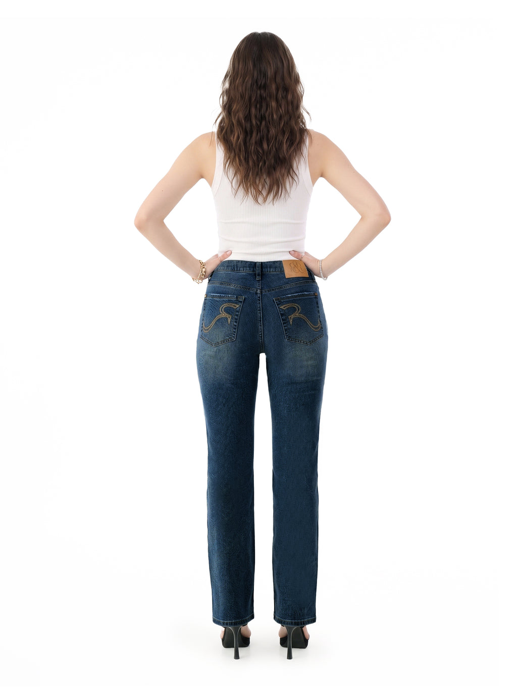 Berlin R-Embroidered Flare Jean