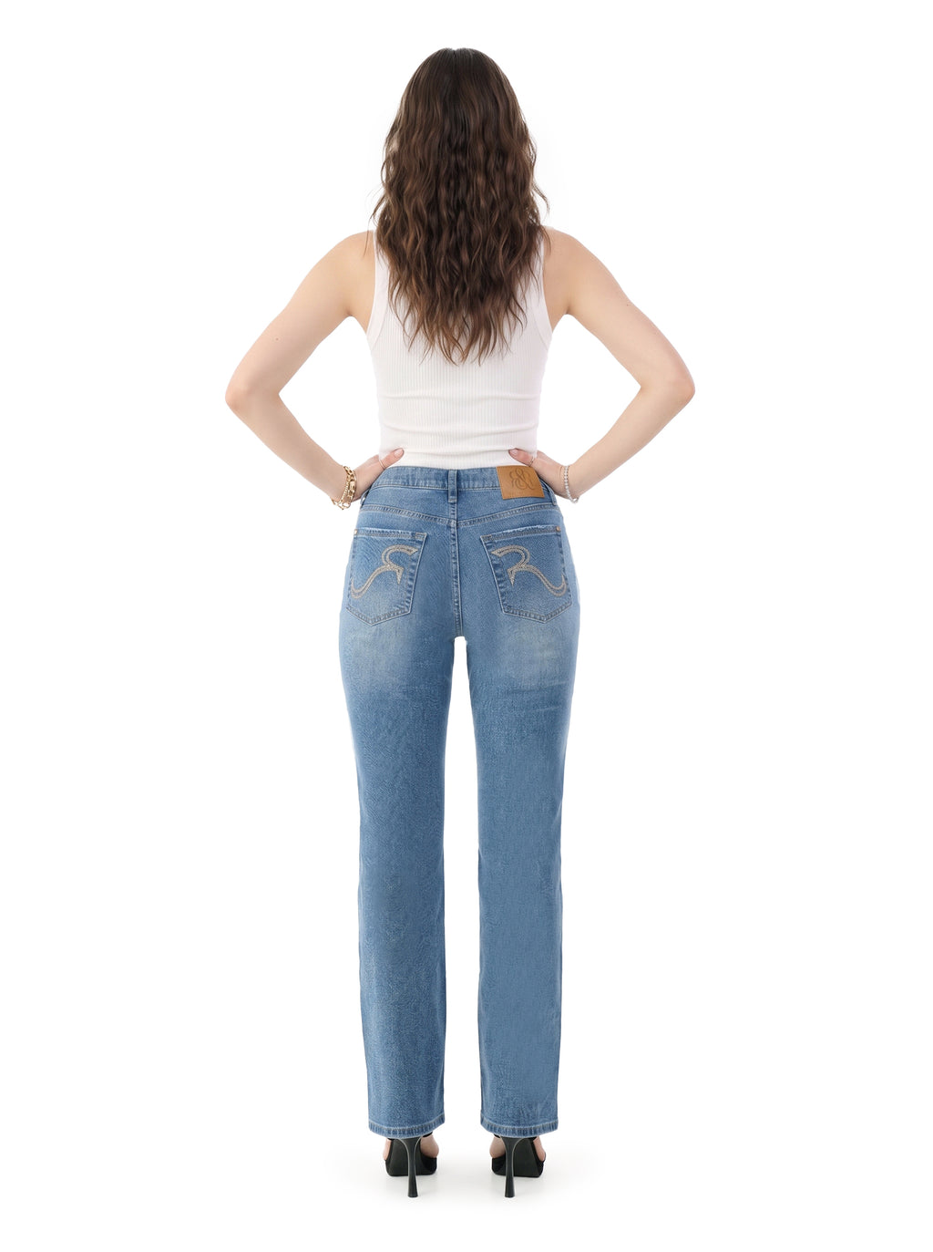 Berlin R-Embroidered Flare Jean
