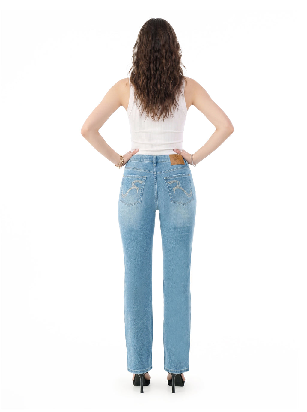 Berlin R-Embroidered Flare Jean