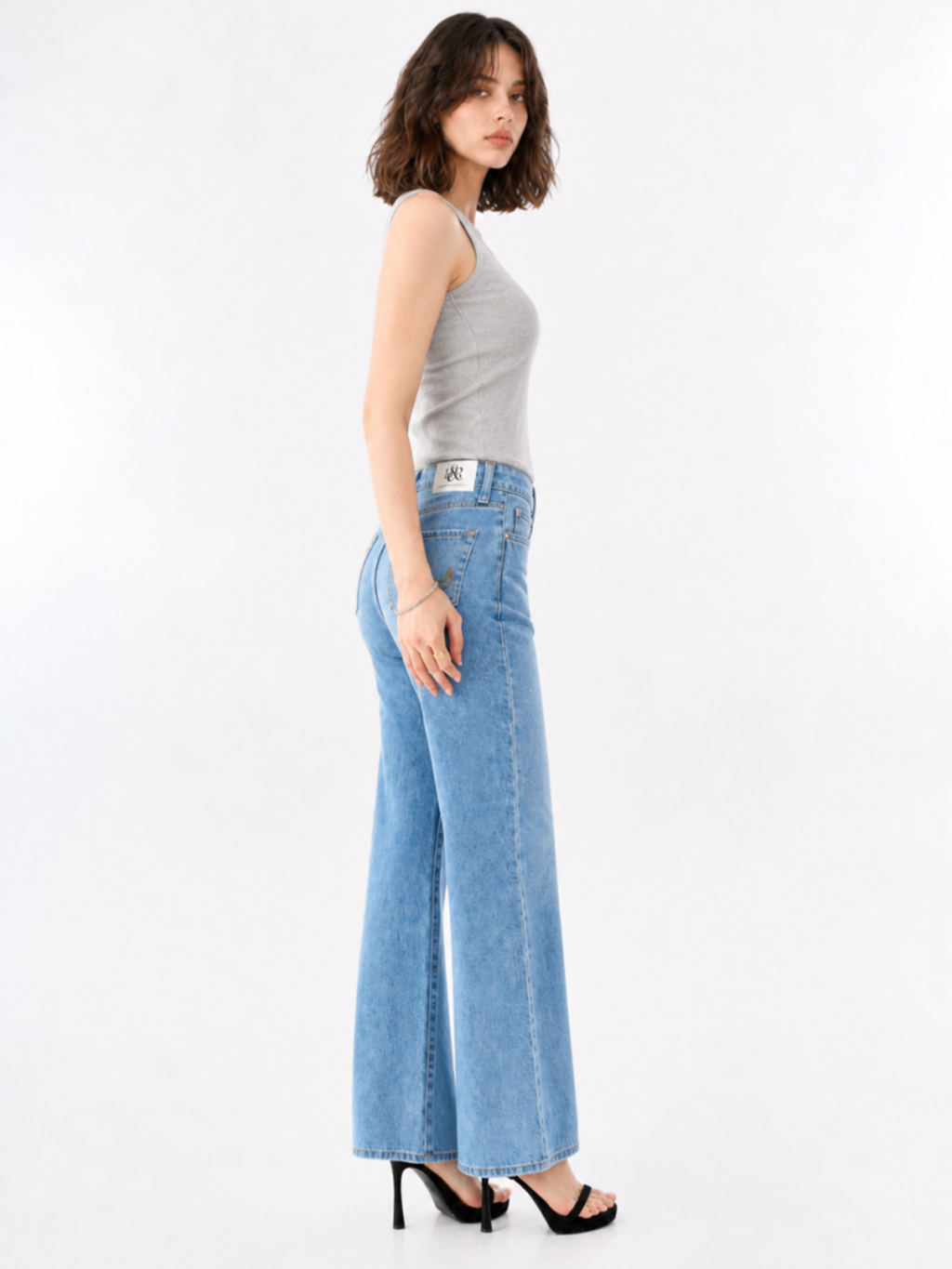 Fever Contrast R Embroidered Bootcut Jean