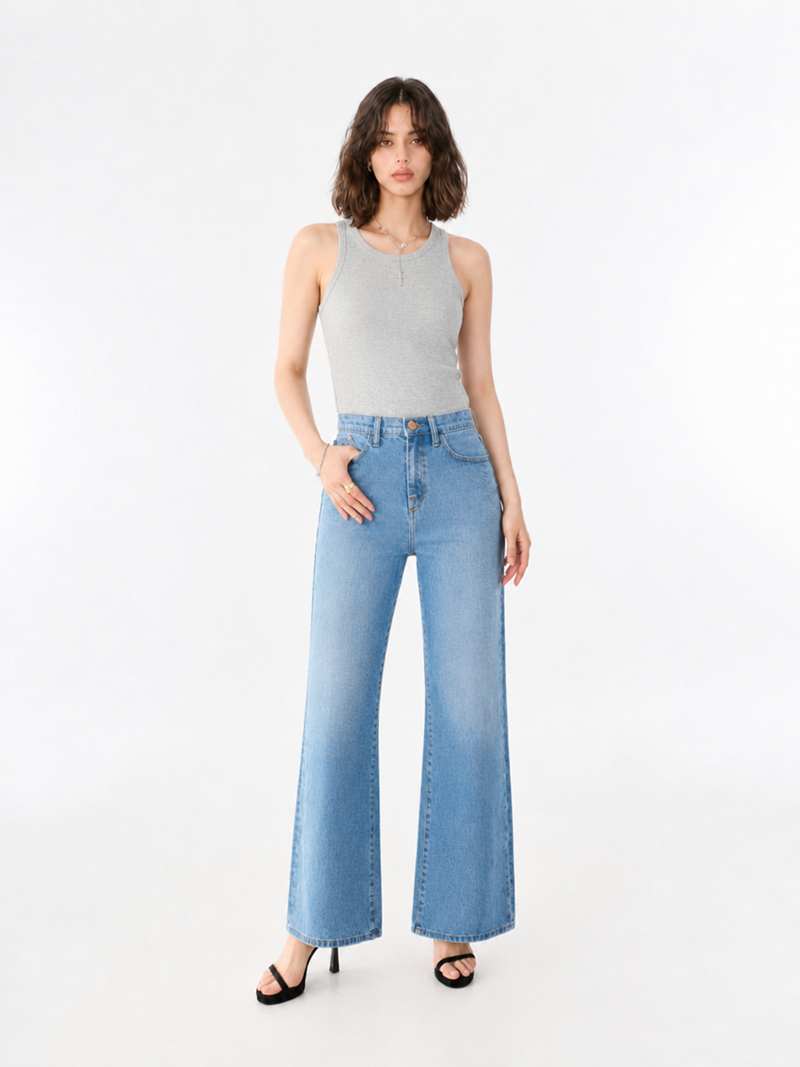 Fever Contrast R Embroidered Bootcut Jean