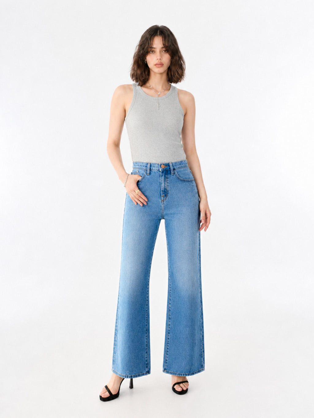 Fever Contrast R Embroidered Bootcut Jean