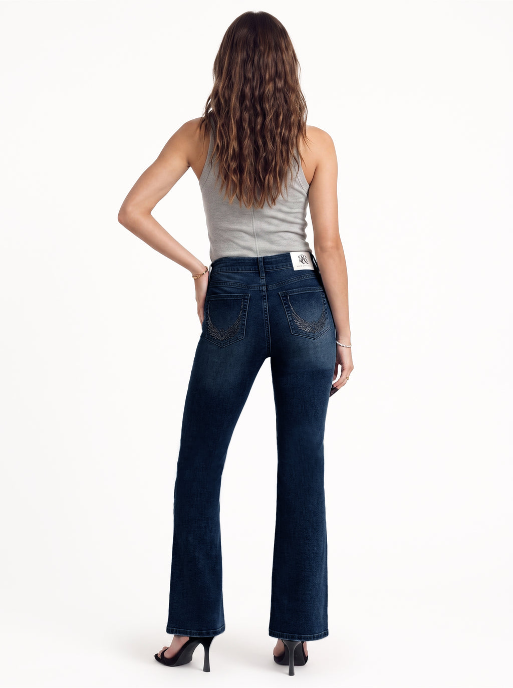 Fever Rhinestone-Embellished Bootcut Jean